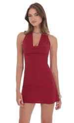 Elegant A-Line Halter Sleeveless Chic Dark Green Mini Homecoming Dress for Women