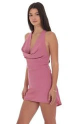 Elegant A-Line Halter Sleeveless Chic Dark Green Mini Homecoming Dress for Women