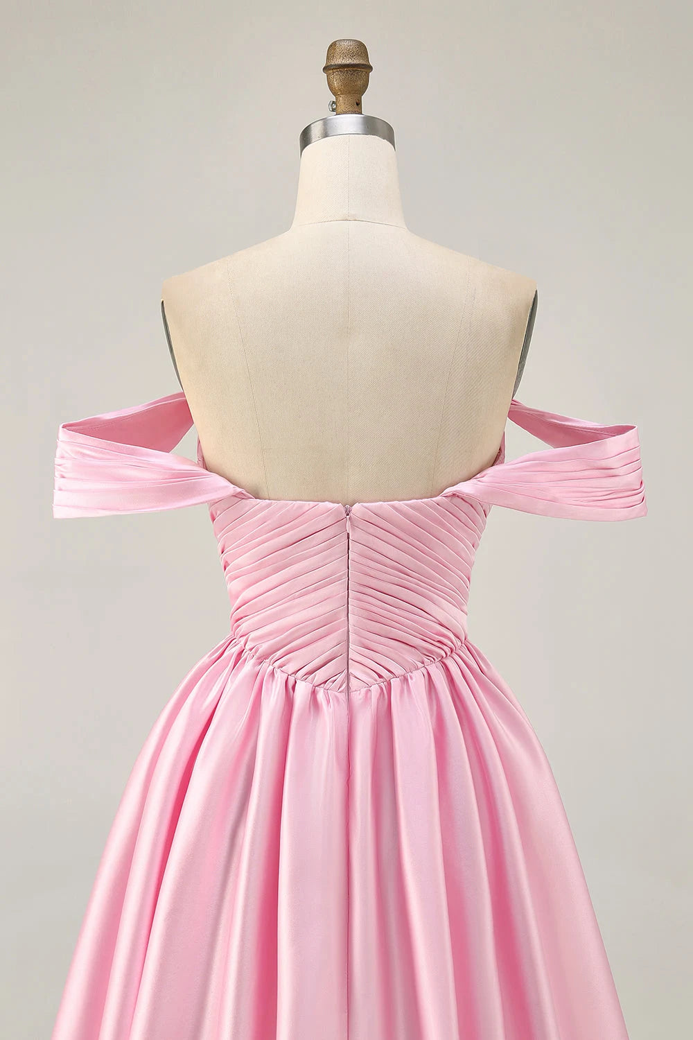 Elegant A-Line Off-Shoulder Ruched Pink Short Homecoming Dresses for Women