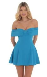 Elegant A-Line Off-Shoulder Twisted Bodice White Mini Homecoming Dress Women
