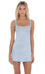 Elegant A-Line Square Neck Sleeveless Modern Teal Mini Homecoming Dress Women's