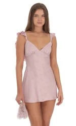 Elegant A-Line Sweetheart Ruffled Dusty Pink Mini Homecoming Dress Women