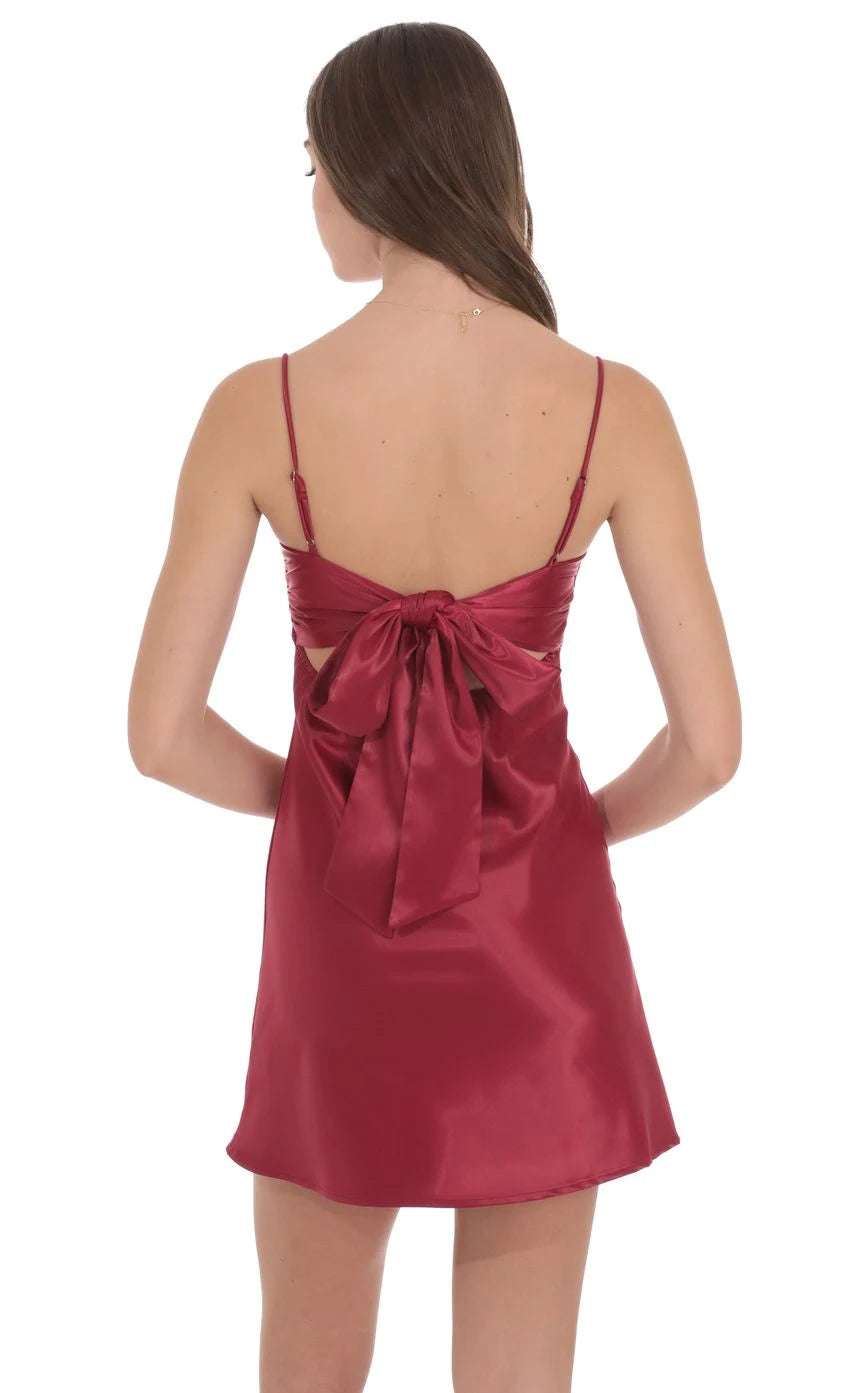 Elegant A-Line Sweetheart Sleeveless Bow-Back Wine Mini Homecoming Dresses For Women