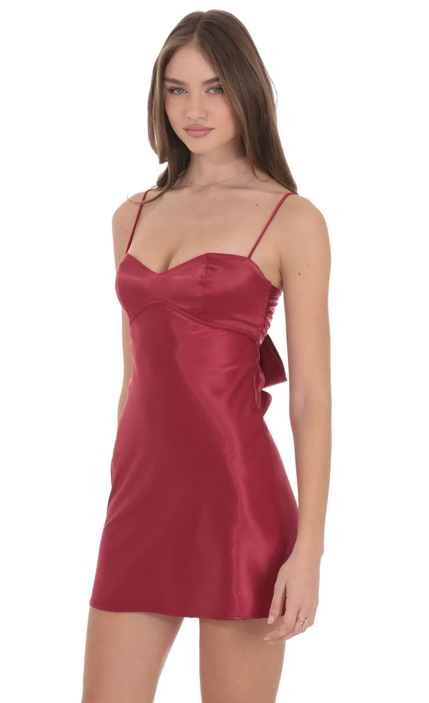 Elegant A-Line Sweetheart Sleeveless Bow-Back Wine Mini Homecoming Dresses For Women