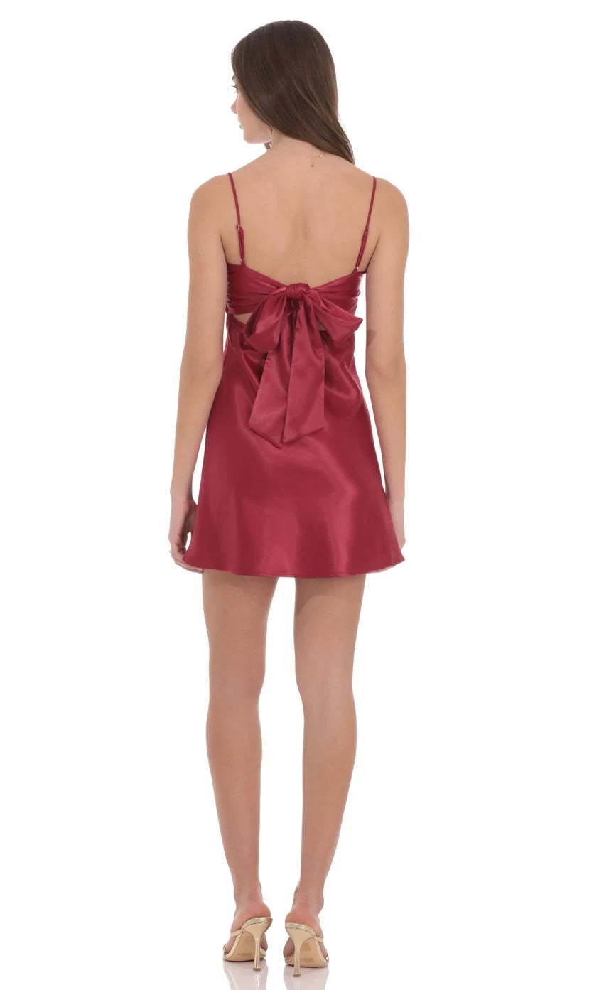 Elegant A-Line Sweetheart Sleeveless Bow-Back Wine Mini Homecoming Dresses For Women