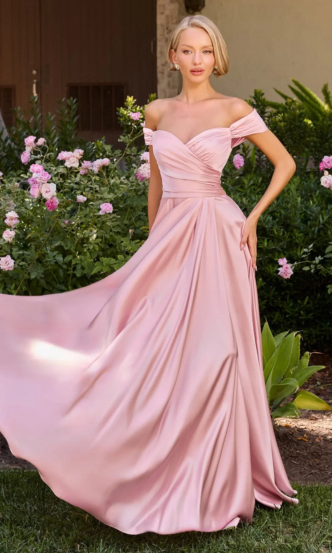 Elegant A-Line Sweetheart Sleeveless Pleated Slit Pink Long Prom Dresses Women Gown