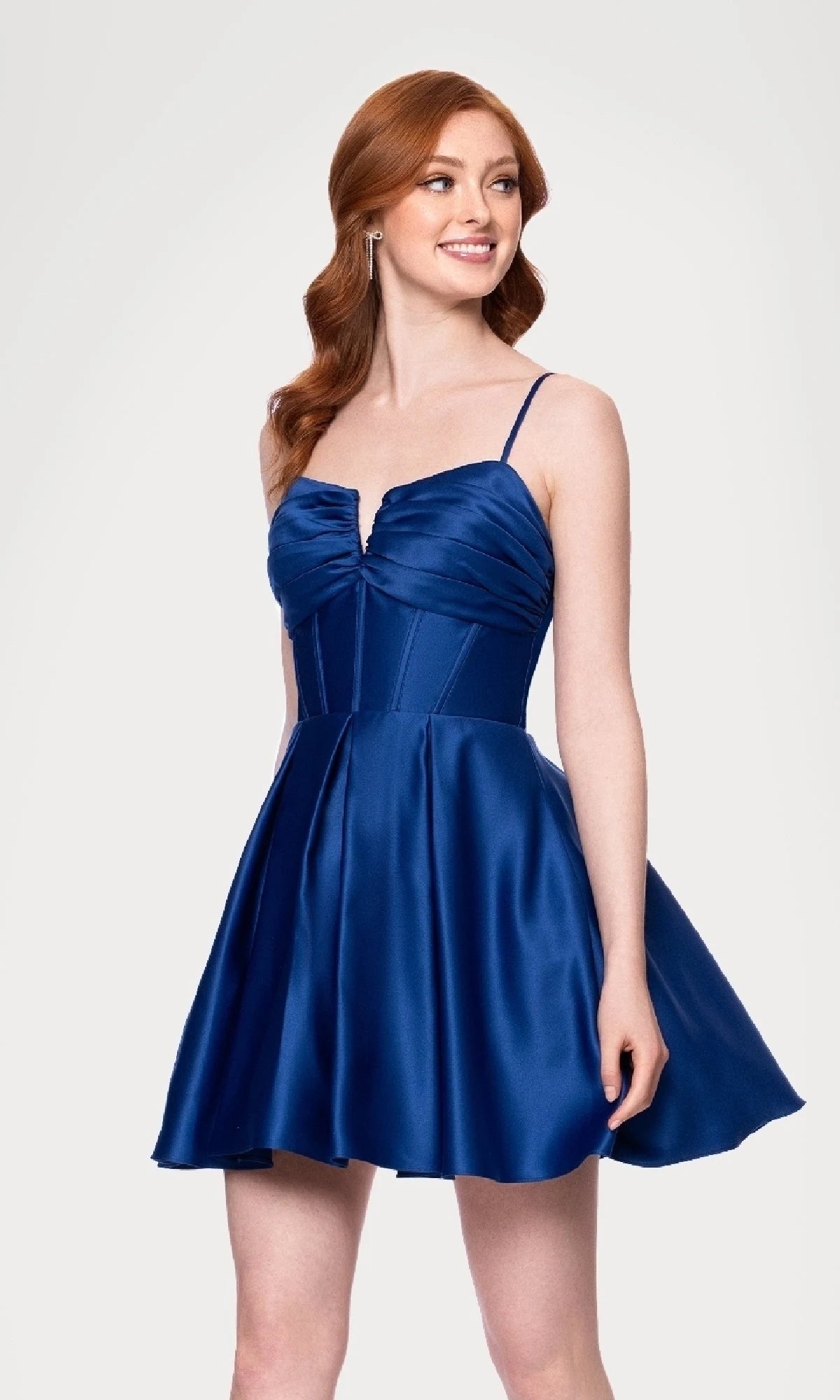 Elegant A-Line Sweetheart Sleeveless Ruched Corset Chocolate Short Homecoming Dresses Women Party
