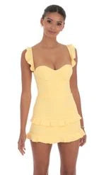 Elegant A-Line Sweetheart Sleeveless Ruffled Corset Pink Mini Homecoming Dress Women's Attire