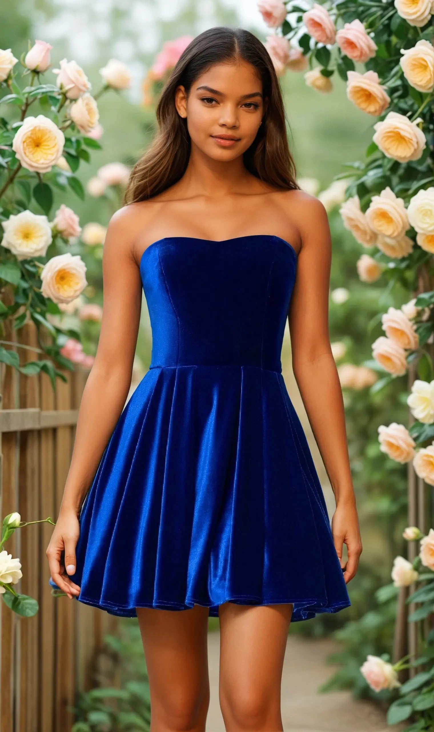 Elegant A-Line Sweetheart Strapless Pleated Royal Blue Short Homecoming Dress