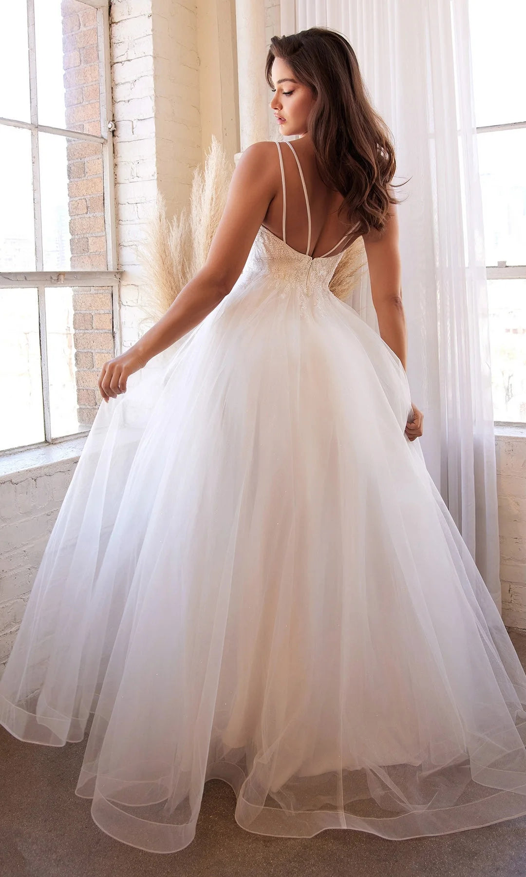 Elegant A-Line V-Neck Sleeveless Beaded Backless White Floor-Length Prom Dresses Women