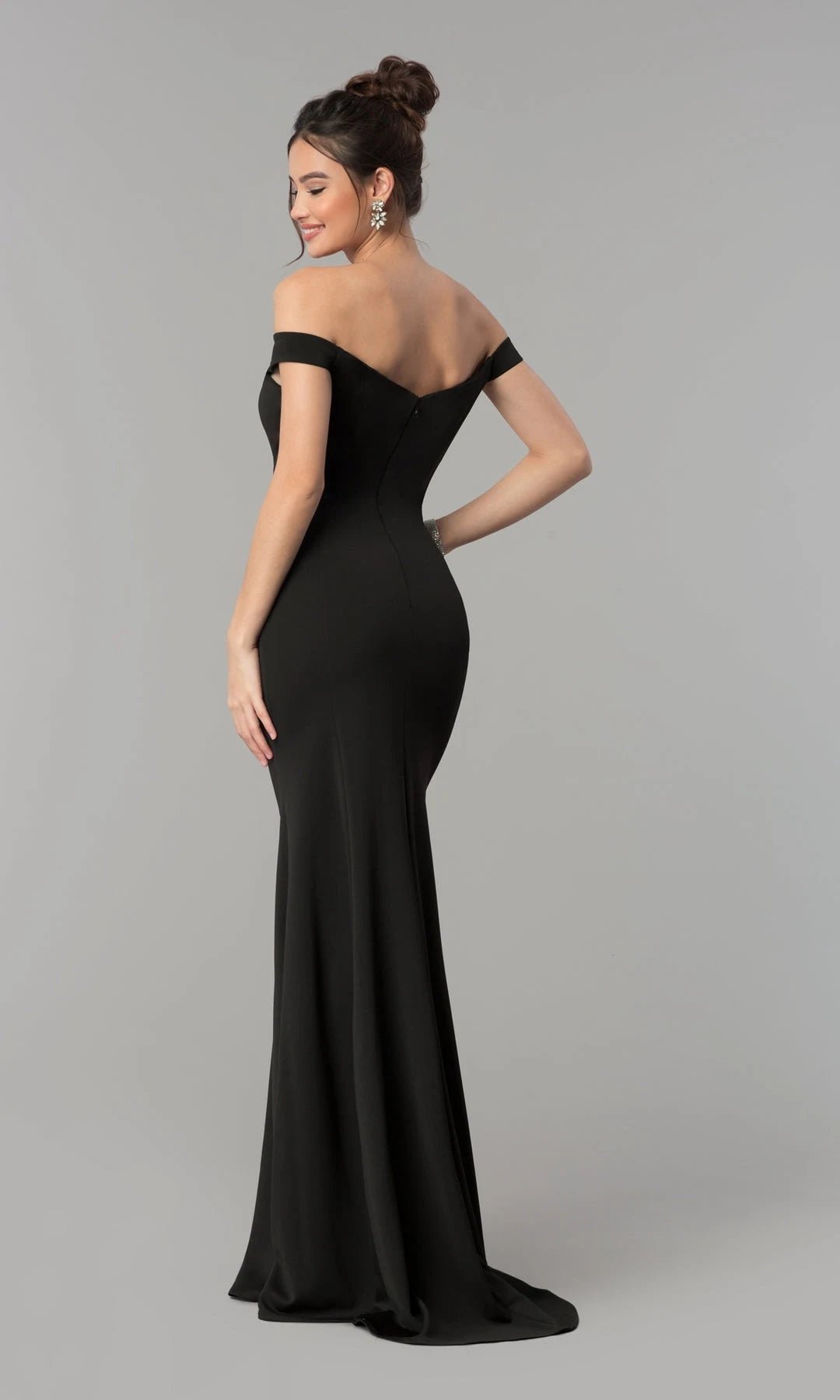Elegant Mermaid Sweetheart Off-Shoulder Sleek Formal Black Long Prom Dresses Women