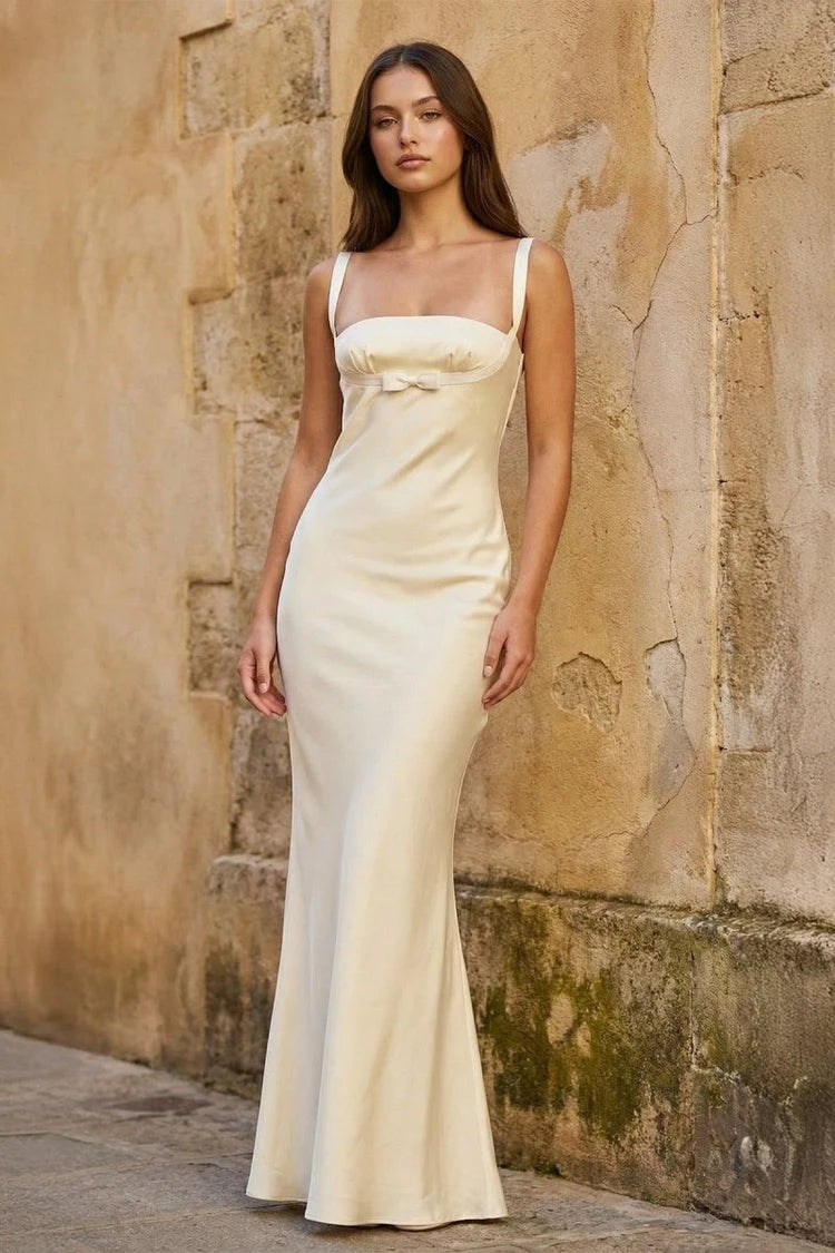 Elegant Mermaid Sweetheart Sleeveless Chic Glamorous Ivory Floor-Length Prom Dresses Women's Gown