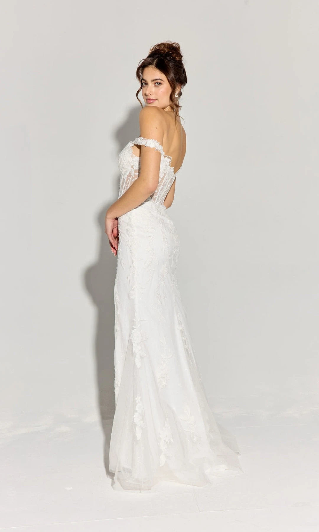 Elegant Sheath Sweetheart Sleeveless Corset Slit White Long Prom Dresses Gown