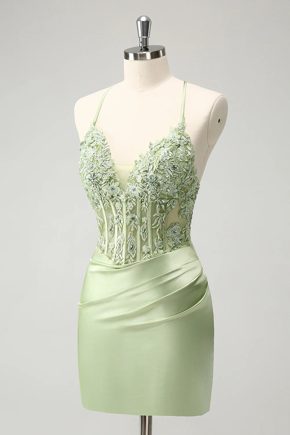 Wholesa Glitter Beaded Appliques Tight Corset Party Dress Homecoming Dresses