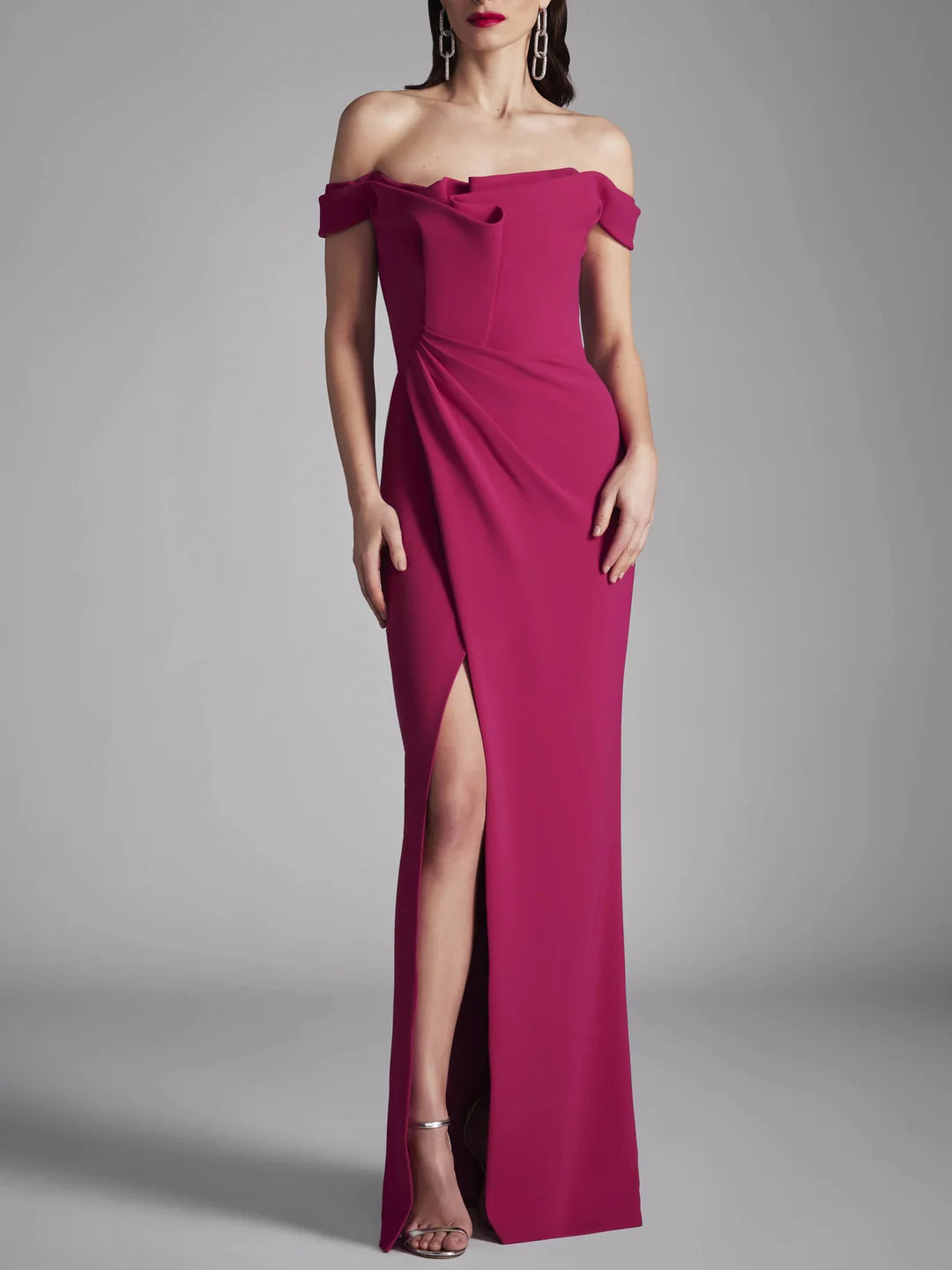 Wholesa A-Line Strapless Sleeveless Floor-Length Evening Dress