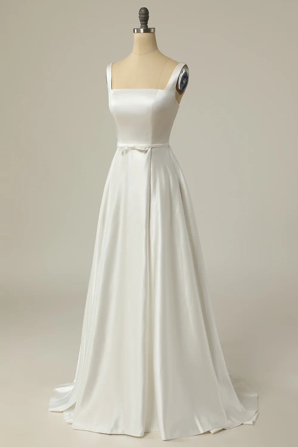 Wholesa A Line Square Neck Long Wedding Dress