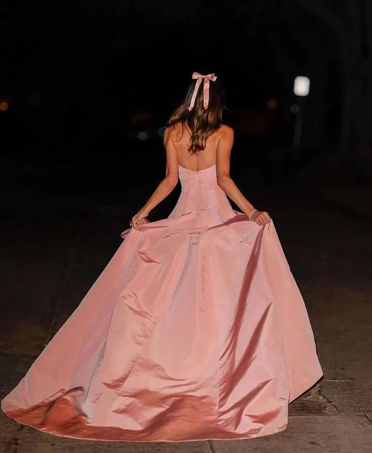 Glamorous Ball-Gown Strapless Sleeveless Backless Floor-Length Evening Dress