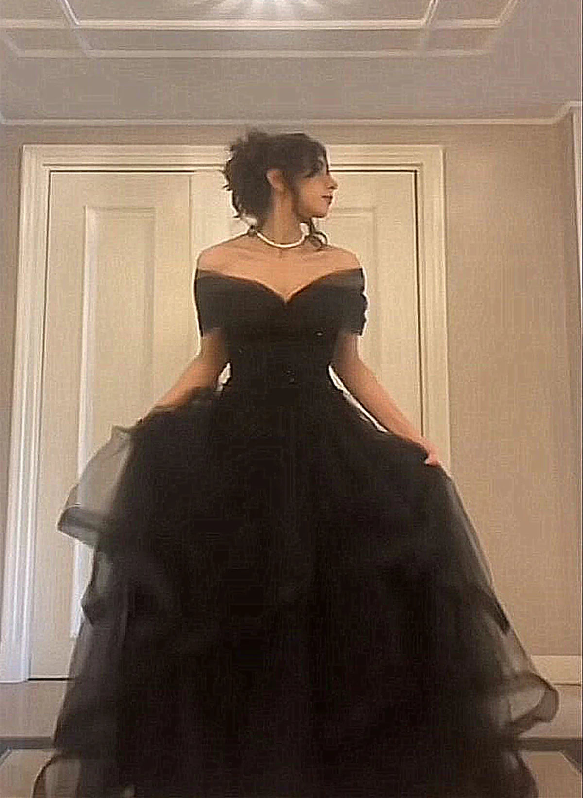 Glamorous Ball Gown Sweetheart Neck Off Shoulder Lace Up Back Floor Length Evening Dress