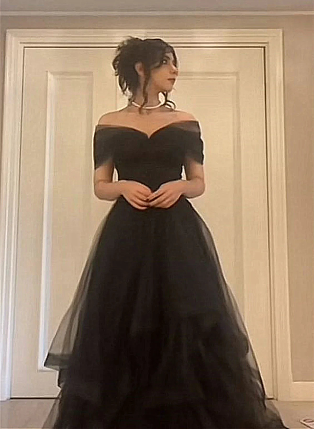 Glamorous Ball Gown Sweetheart Neck Off Shoulder Lace Up Back Floor Length Evening Dress