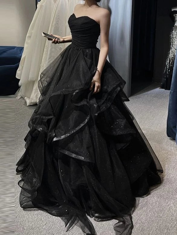 Glamorous Ball-Gown Sweetheart Sleeveless Lace-Up-Back Floor-Length Evening Dress