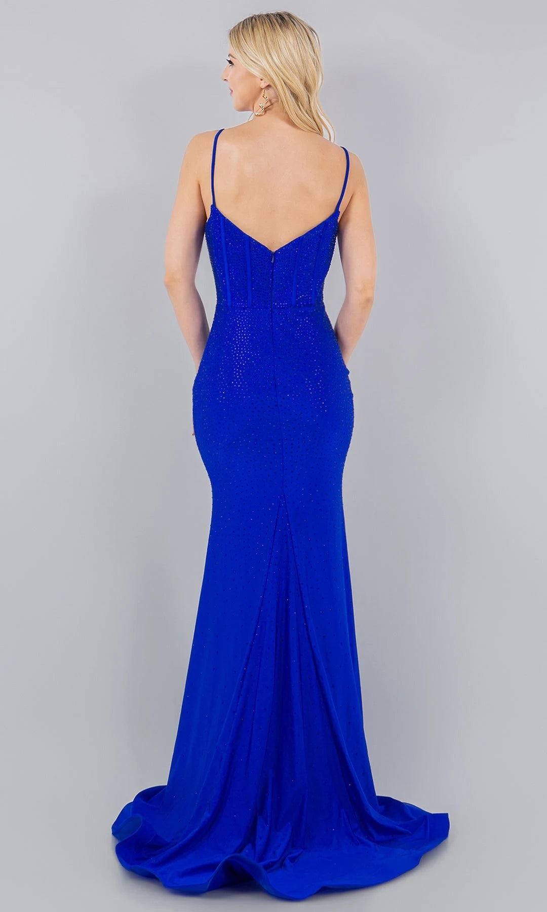 Glamorous Mermaid Sweetheart Sleeveless Corset Sparkly Blue Long Prom Dresses Women