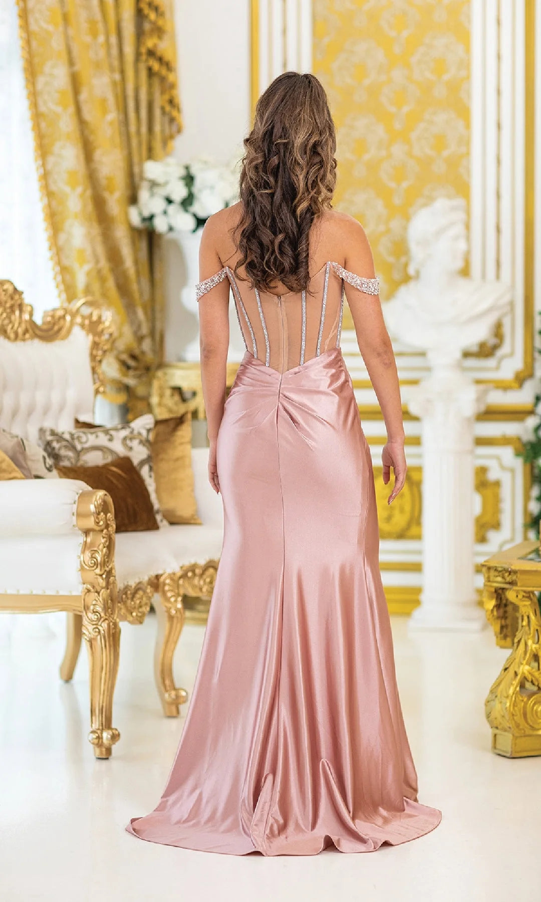 Glamorous Sheath Sweetheart Sleeveless Corset Slit Pink Prom Dresses Women