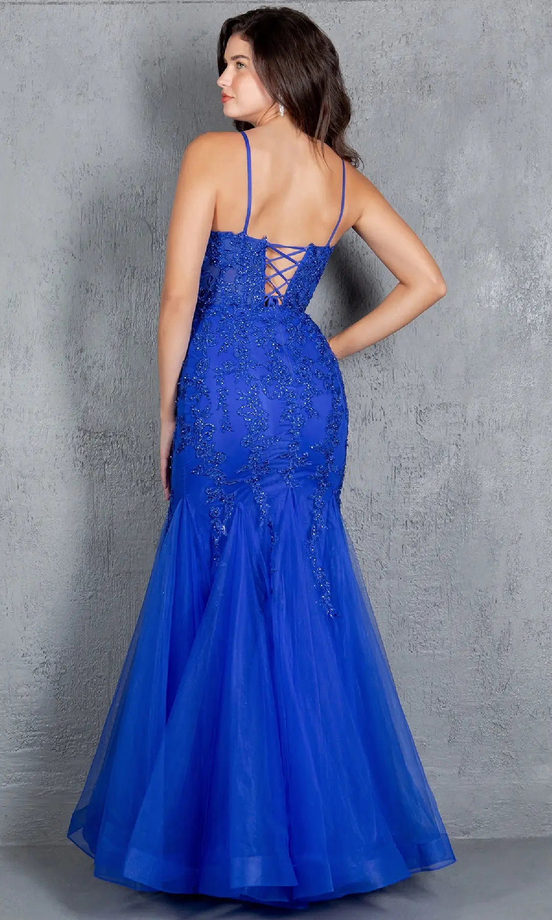 Gorgeous Mermaid Sweetheart Sleeveless Beaded Corset Blue Long Prom Dresses Gown