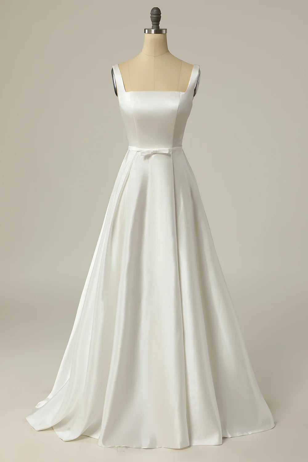 Wholesa A Line Square Neck Long Wedding Dress