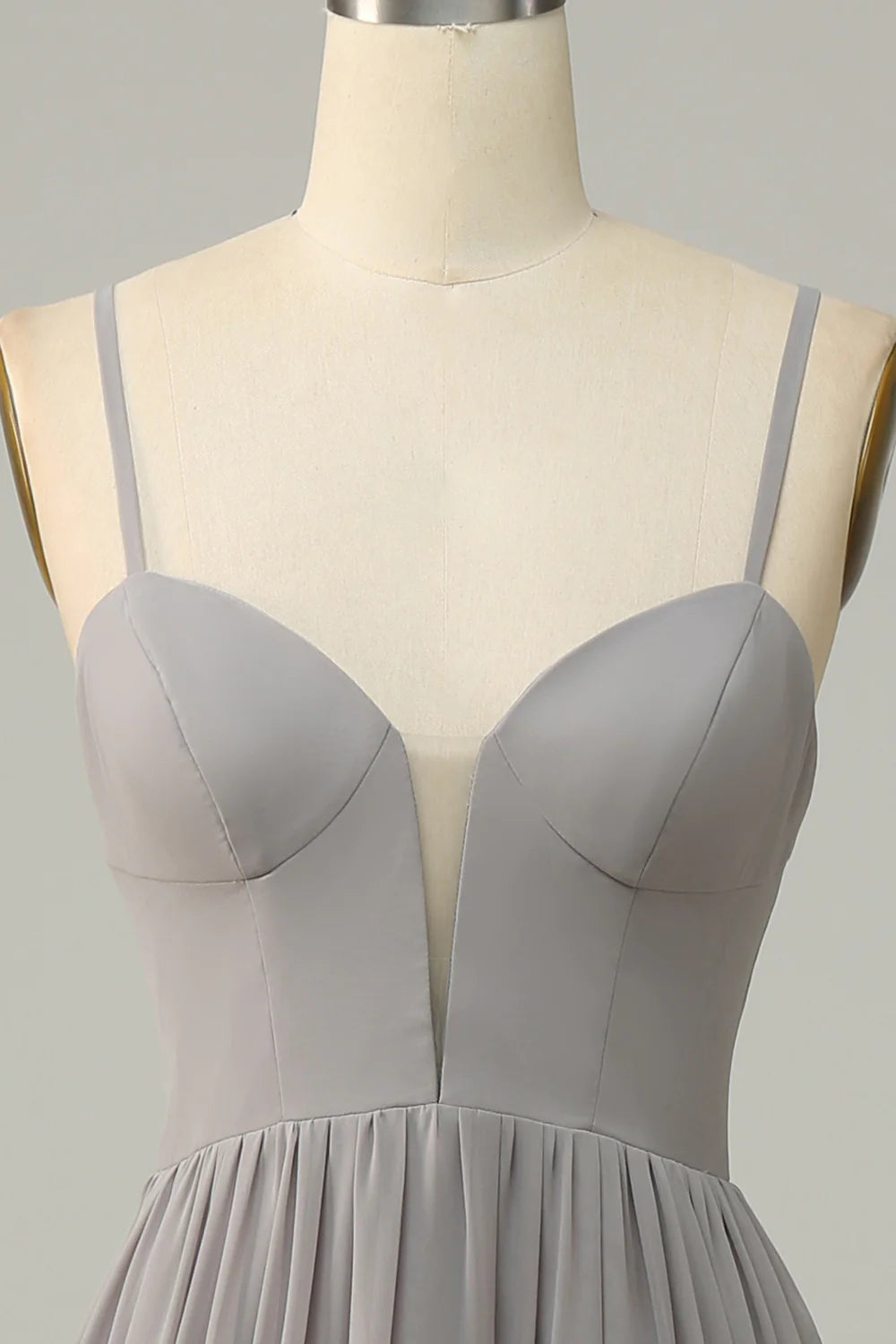 Wholesa A Line Spaghetti Straps Long Bridesmaid Dress With Slit