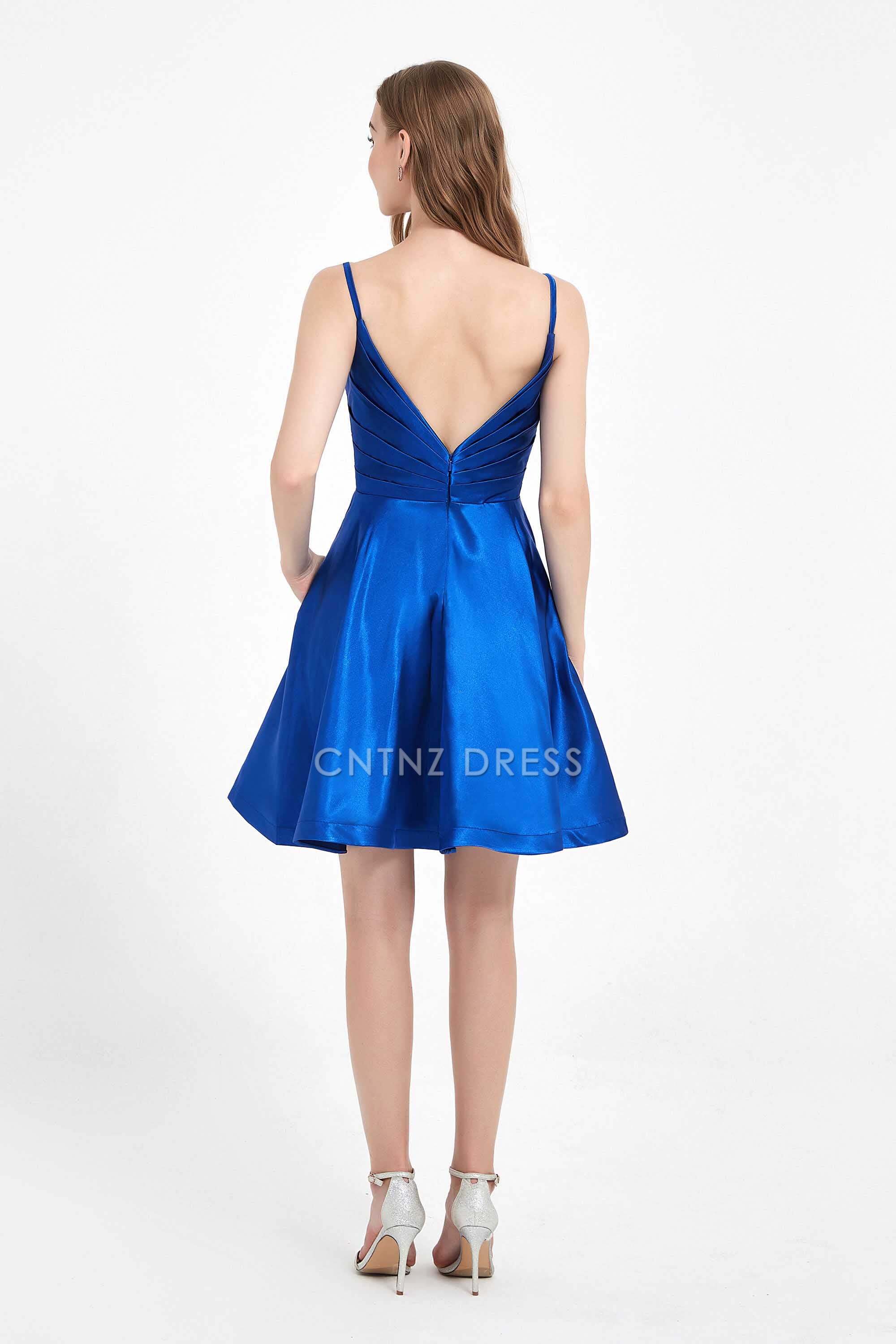 CNTNZ DRESS Fashion Elegant A Line Spaghetti Strap Lace Sweetheart Applique Open Back Fresh Short Skater Dress Hot Sale Homecoming Dress