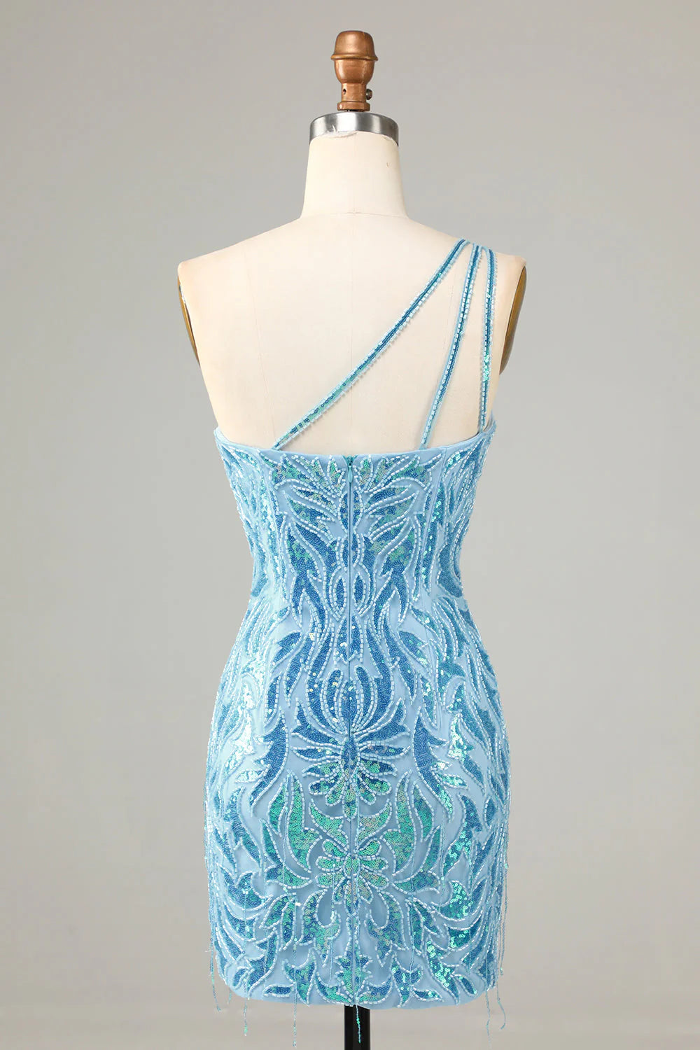 Wholesa Sheath One Shoulder Sequins Short Homecoming Dresses
