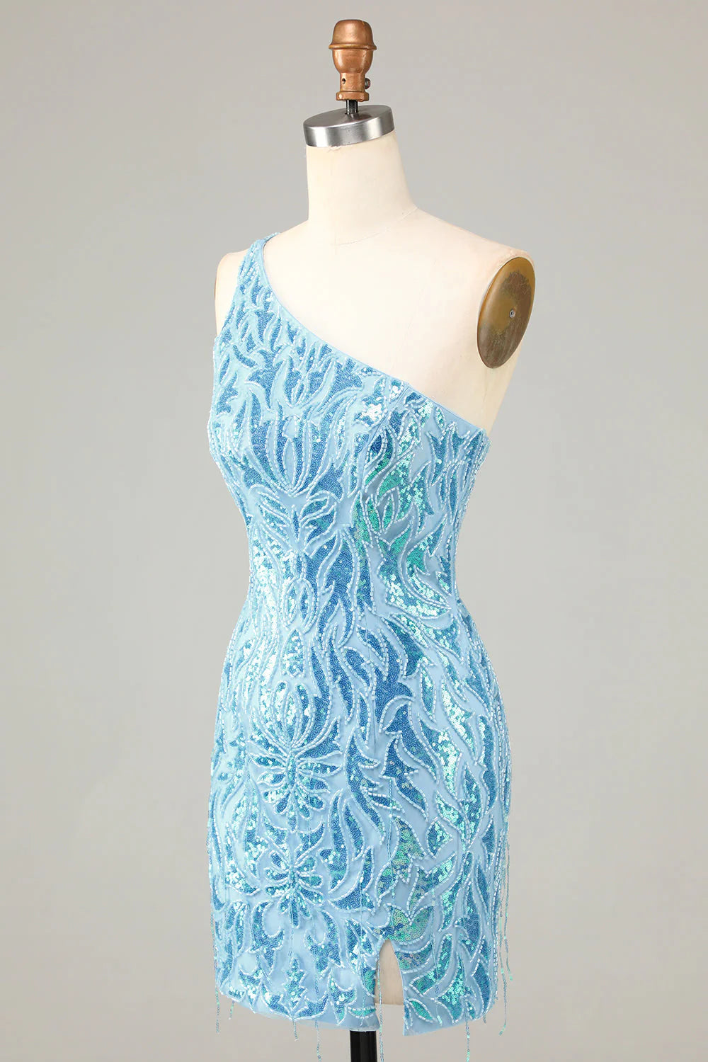 Wholesa Sheath One Shoulder Sequins Short Homecoming Dresses
