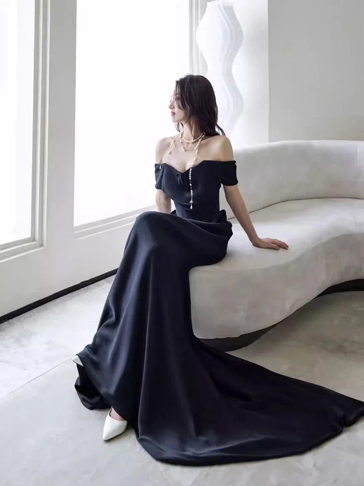 Luxury Ball-Gown Strapless Sleeveless Corset-Back Midi-Length Evening Dress