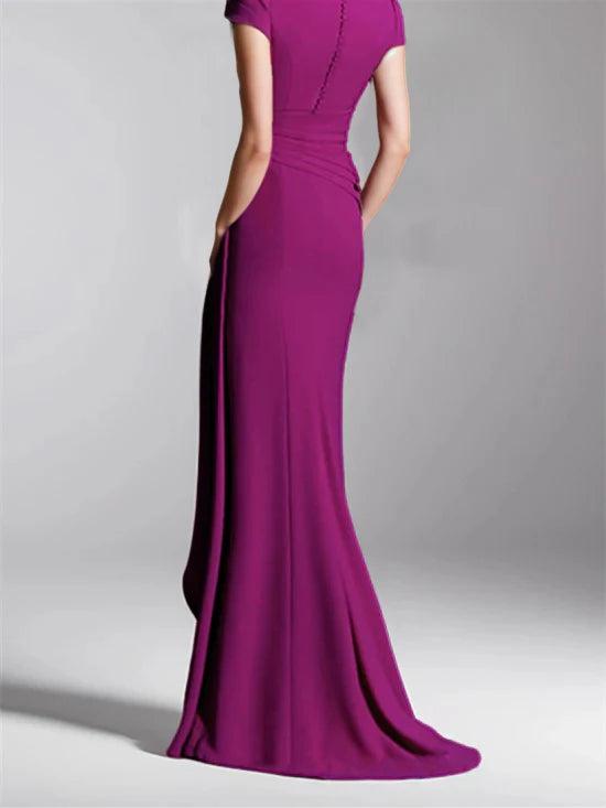 Wholesa Sheath Column V-Neck Floor-Length Mother Of The Bride Dresses
