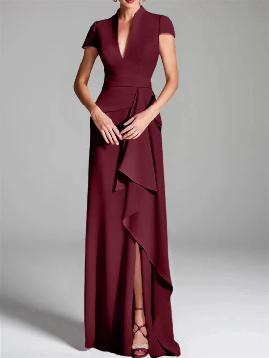 Wholesa Sheath Column V-Neck Floor-Length Mother Of The Bride Dresses