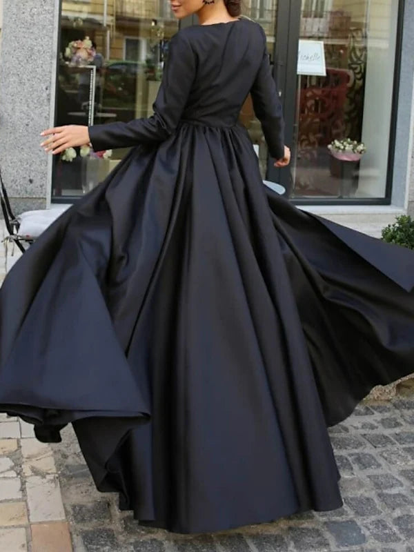 Wholesa Ball Gown Train Long Sleeve Evening Dresses