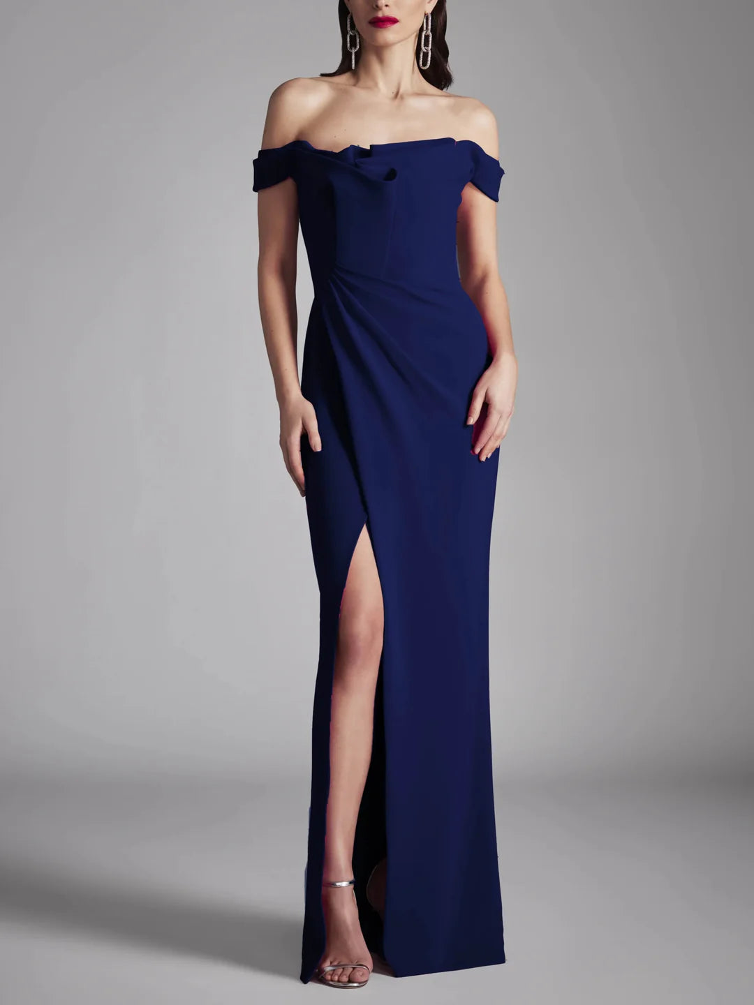 Wholesa A-Line Strapless Sleeveless Floor-Length Evening Dress