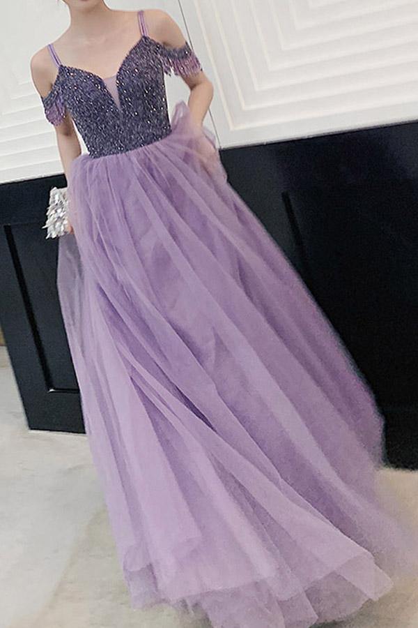 Wholesa Charming Beading Long Prom Dresses Evening dresses