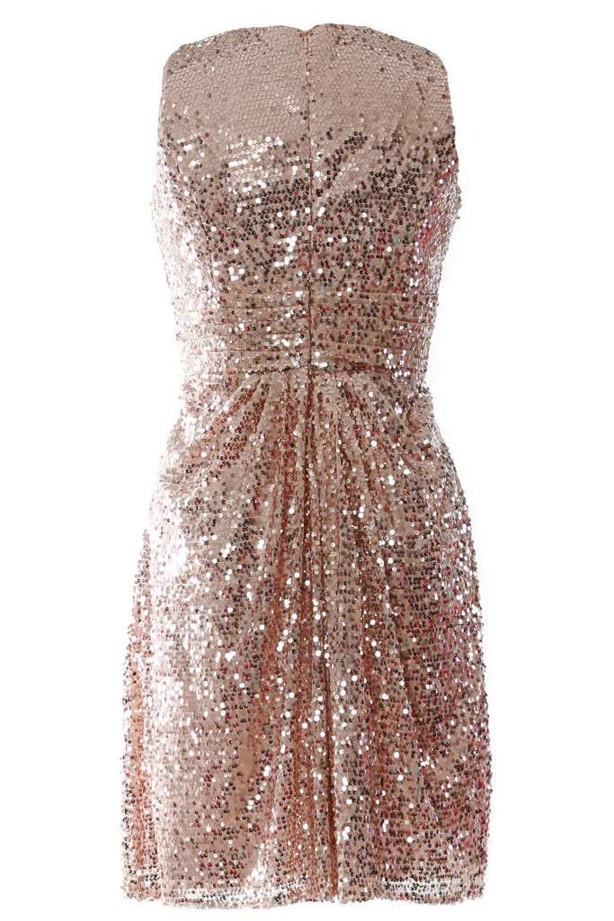 Wholesa Sequin Neck Short Bridesmaid Dresses