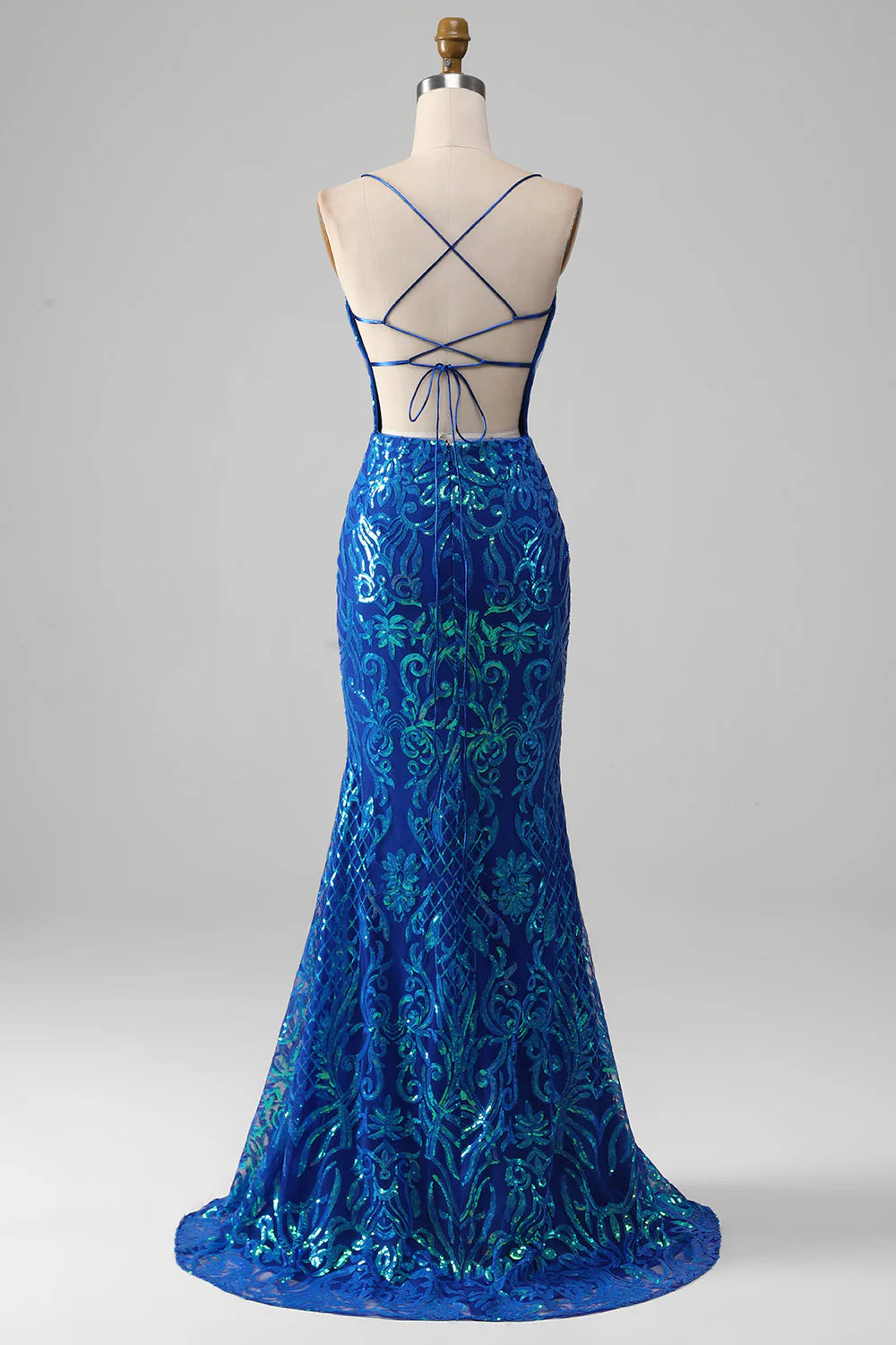 Wholesa Mermaid Sparkly Prom Dress with Slit