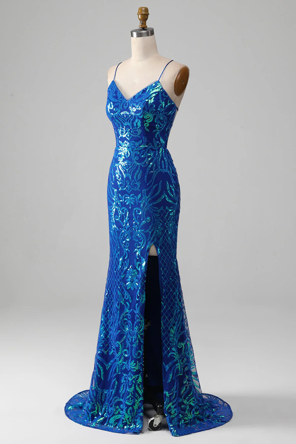 Wholesa Mermaid Sparkly Prom Dress with Slit