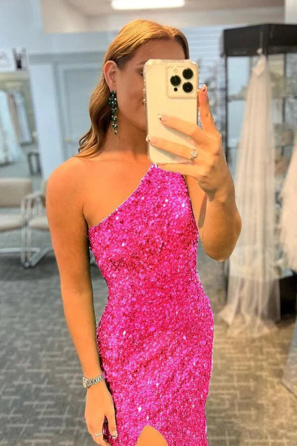 Wholesa Mermaid One-Shoulder Backless Prom Dresses