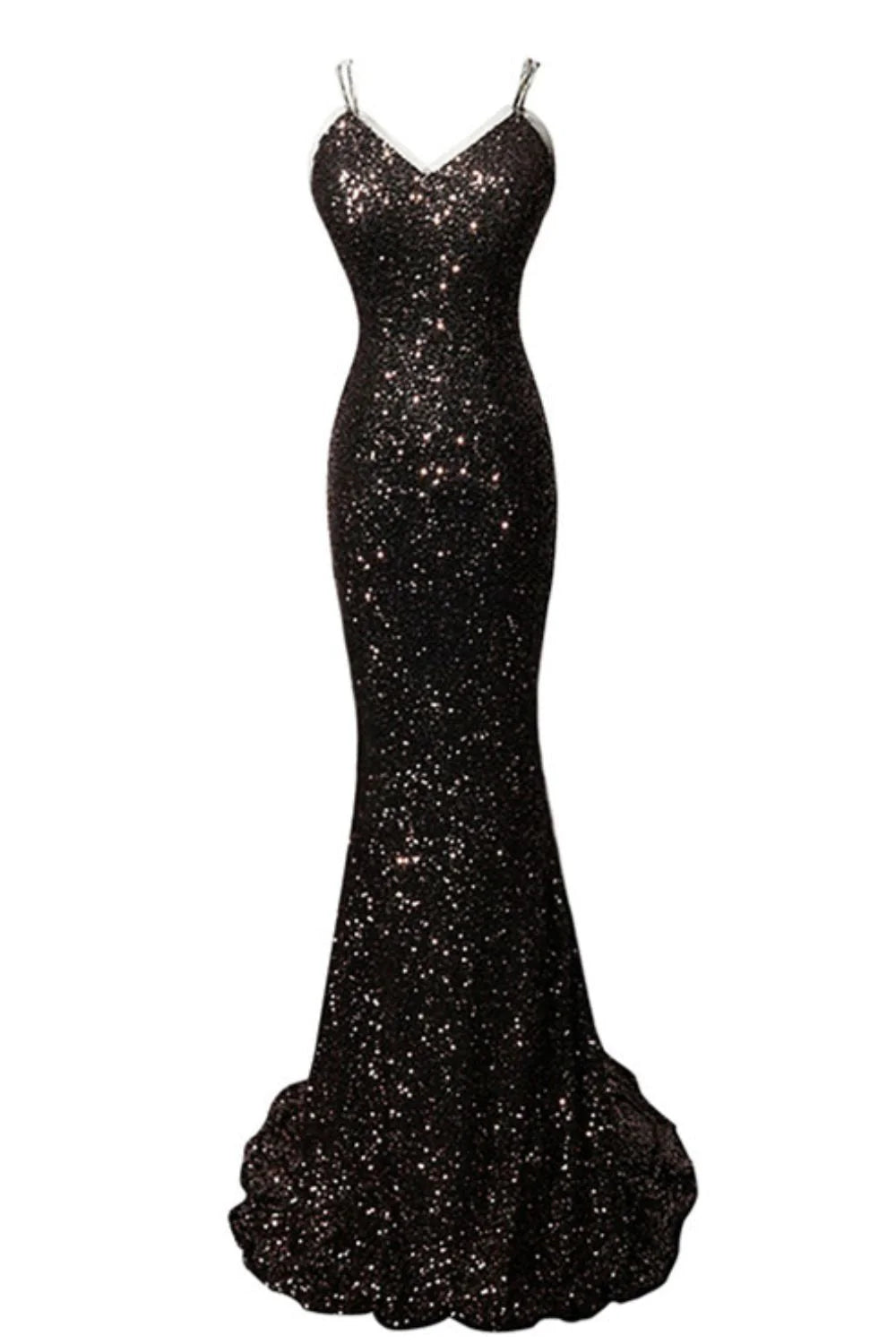 Wholesa Sexy Mermaid Spaghetti Straps Open Back Long Prom Dress