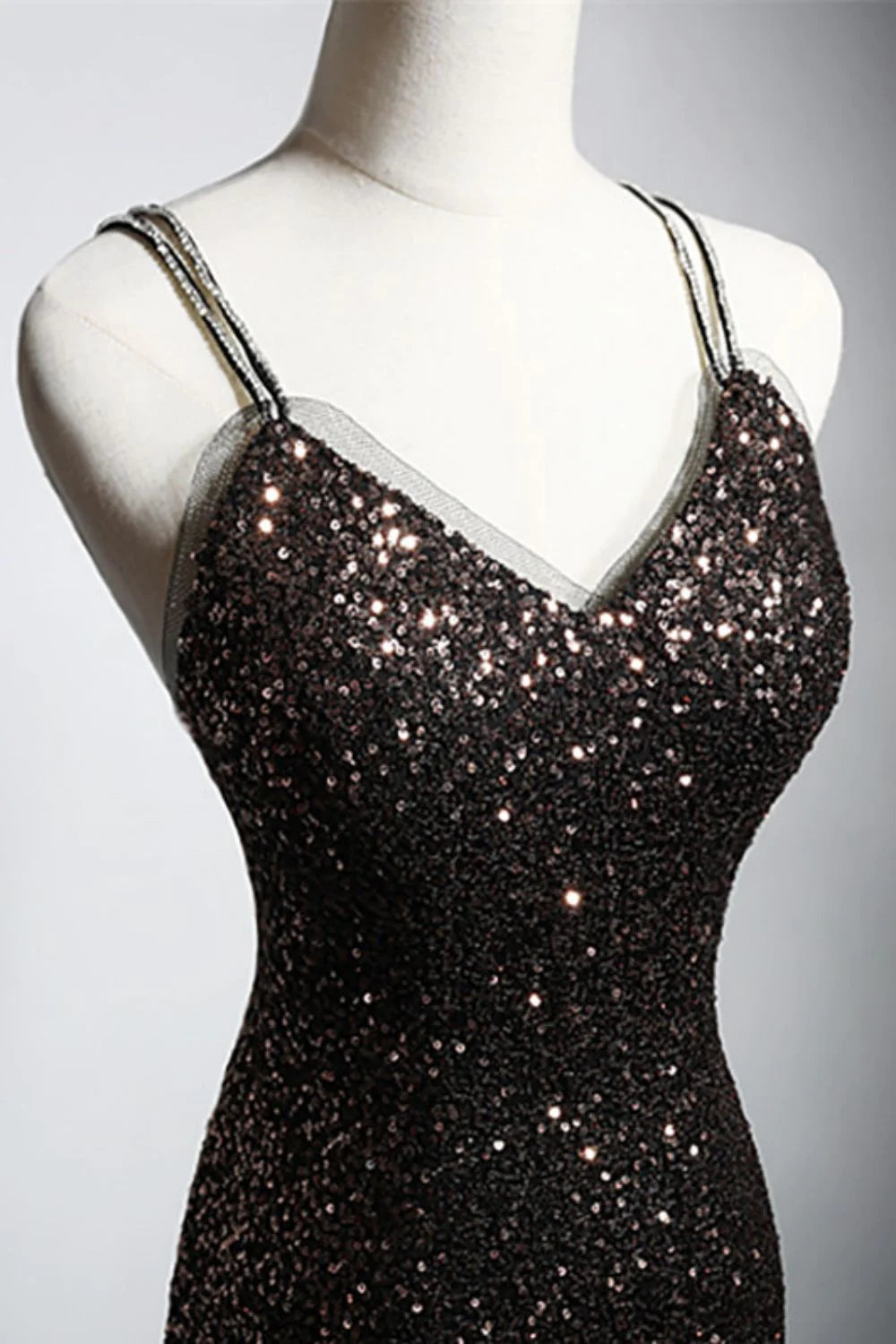 Wholesa Sexy Mermaid Spaghetti Straps Open Back Long Prom Dress