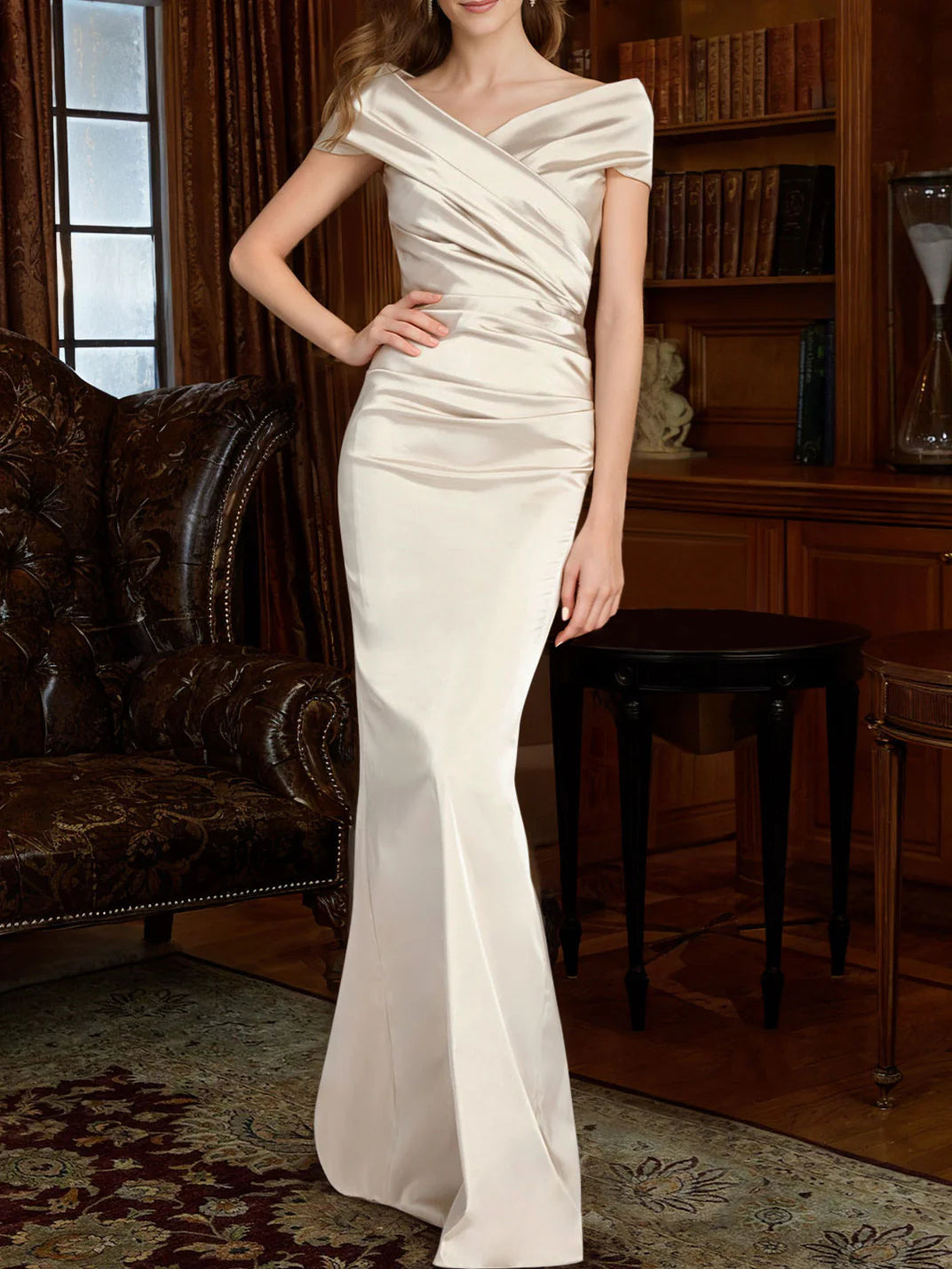 Wholesa Sheath Column Off-The-Shoulder Mother Of The Bride Dresses