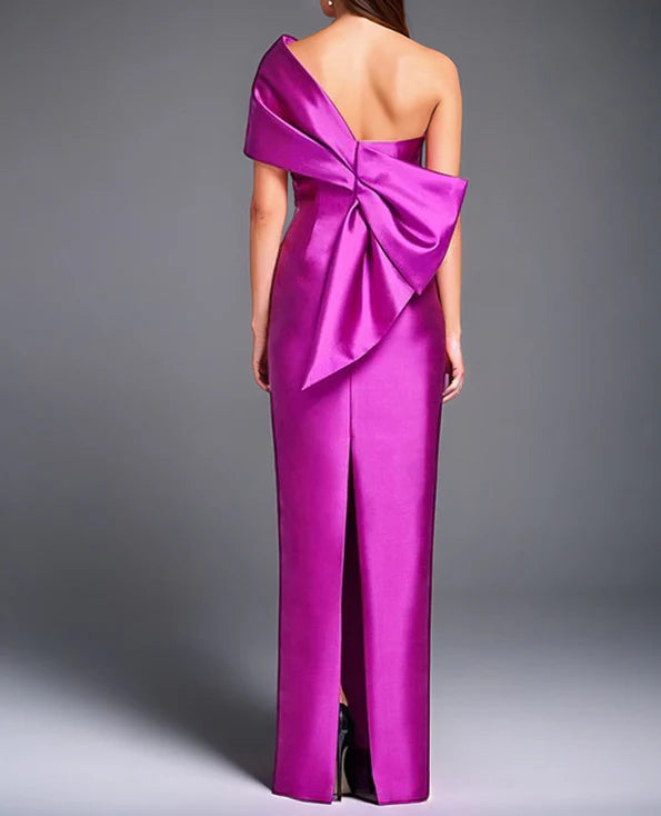 Wholesa Sheath Column One-Shoulder Floor-Length Mother Of The Bride Dresses