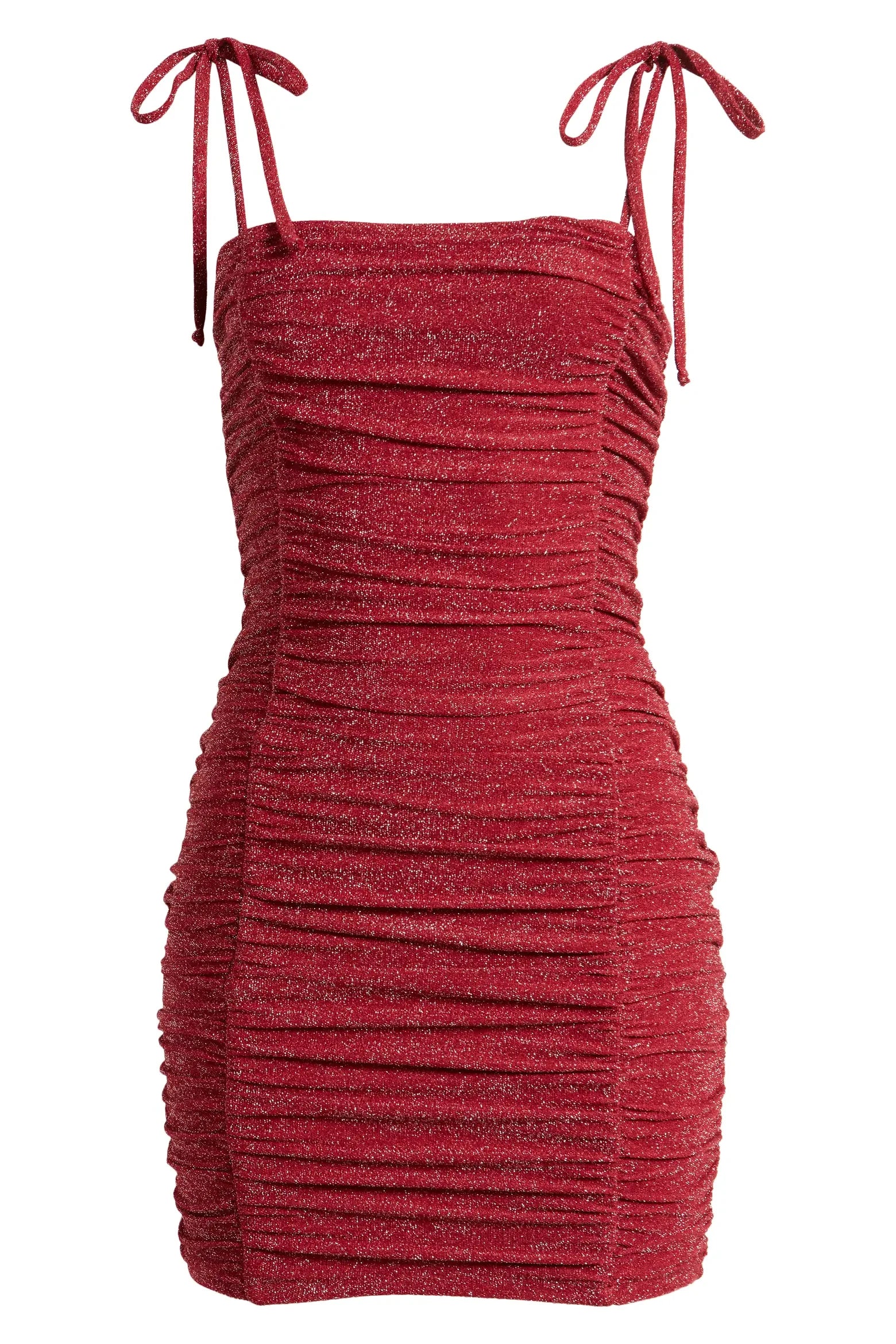 Shimmering Bodycon Straight Neck Tie-Strap Sleeveless Mini Homecoming Dresses for Glamorous Evenings