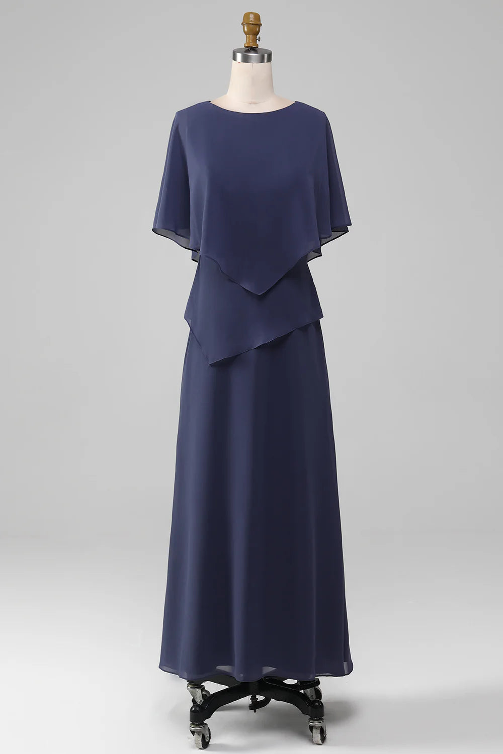 Wholesa Sheath/Column Scoop Tea-Length Chiffon Mother of the Bride Dress