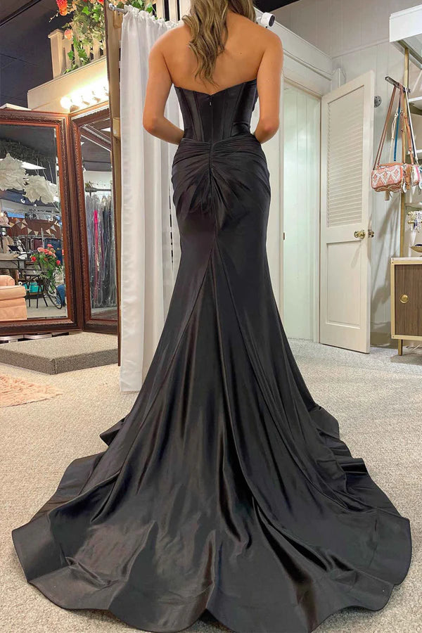 Wholesa Mermaid Sweetheart Cut Long Prom Dress with Slit