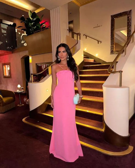 Vibrant Sheath Strapless Spaghetti Strap Plain Back Floor Length Formal Evening Dress